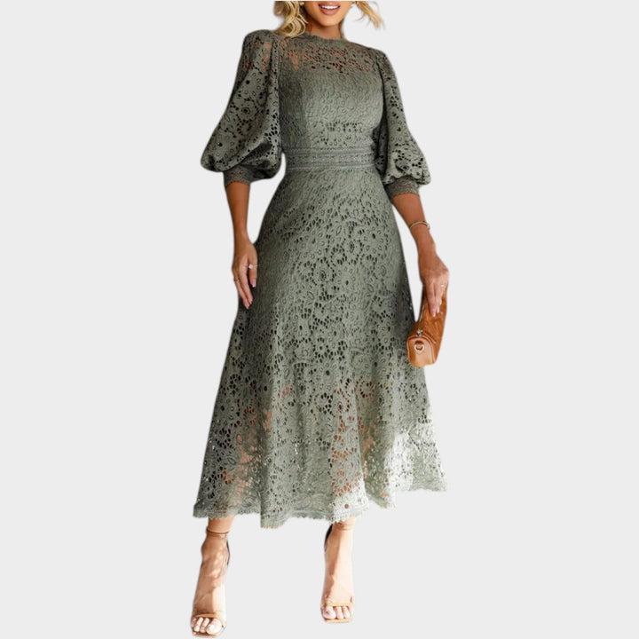 Elegant Lace Midi Dress