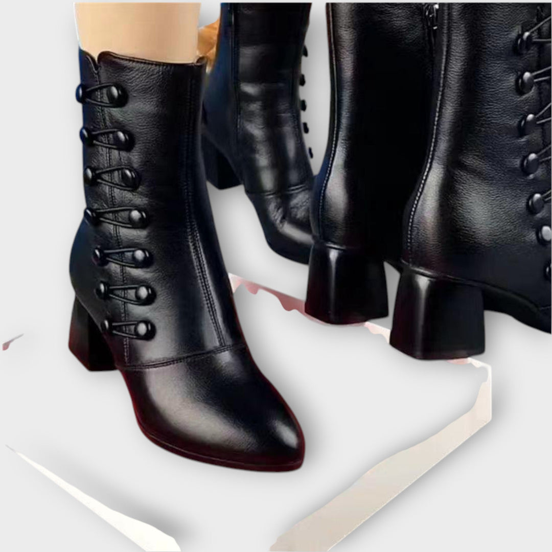 Chic Mid-Heel Ankle Booties