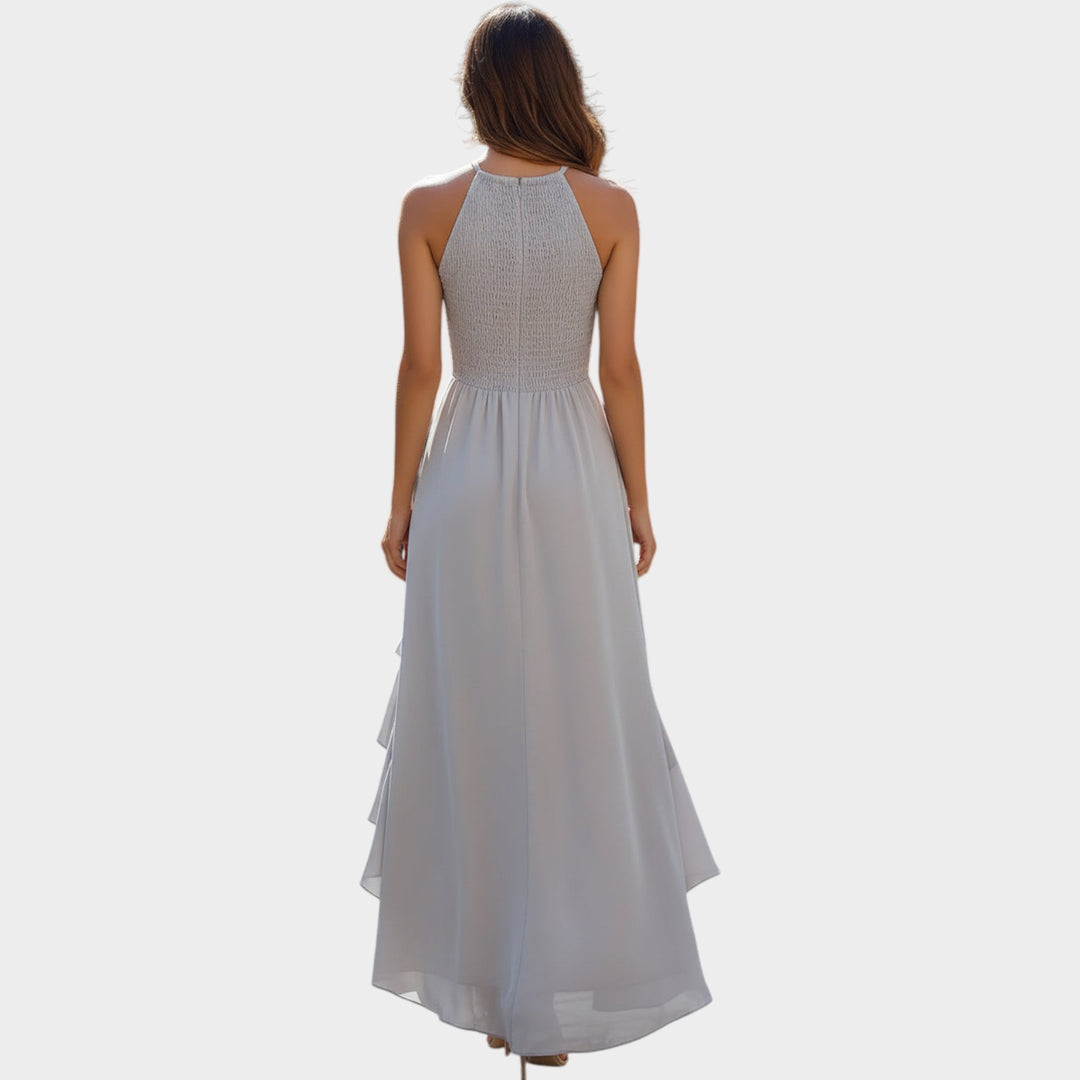 Elegant High-Low Ruffle Dress