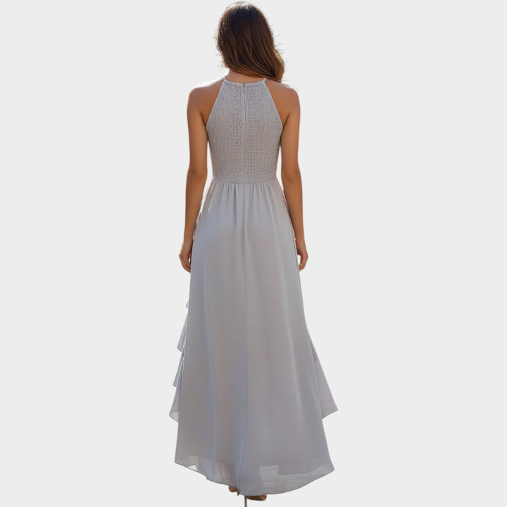 Elegant High-Low Ruffle Dress