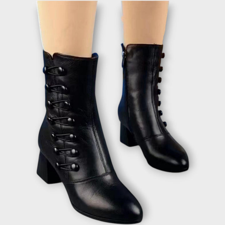 Chic Mid-Heel Ankle Booties