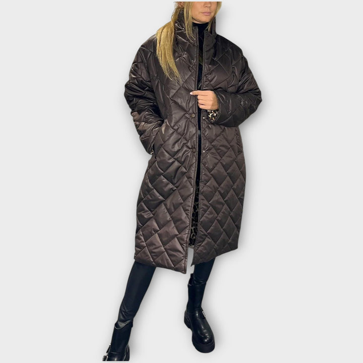 Quilted Longline Winter Puffer Coat