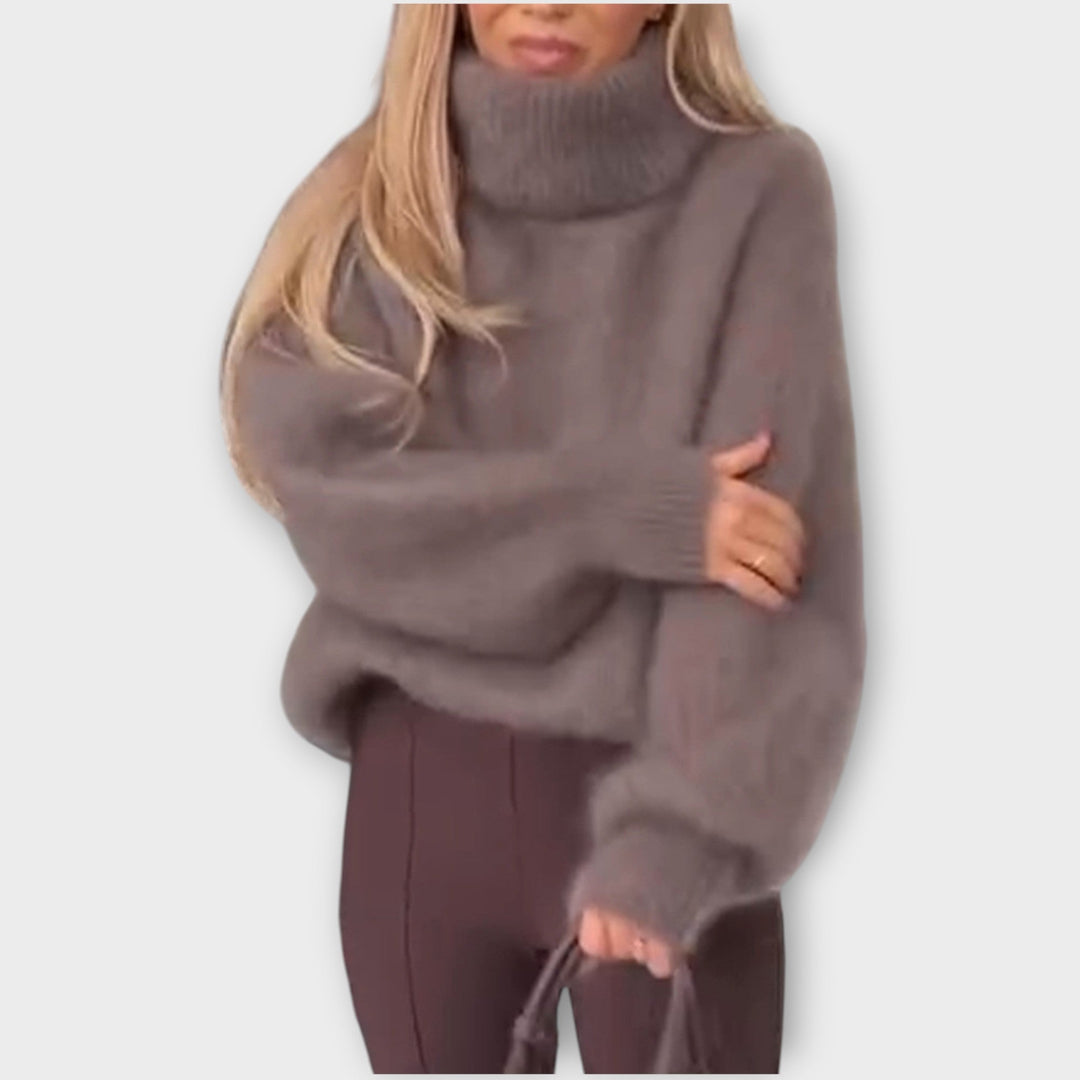 Chunky Knit Oversized Turtleneck Sweater for Ultimate Comfort