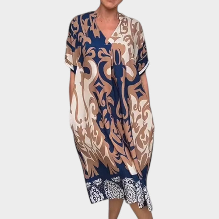Boho Printed Relaxed Midi Dress