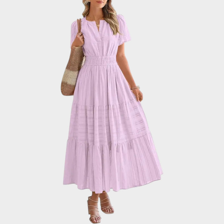 Smocked Waist Tiered Maxi Dress