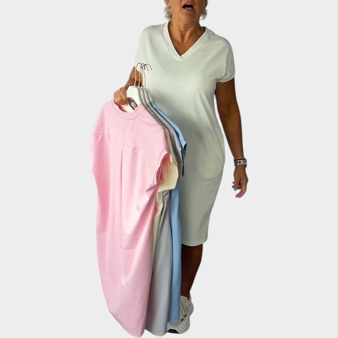 Relaxed V-Neck Everyday Dress