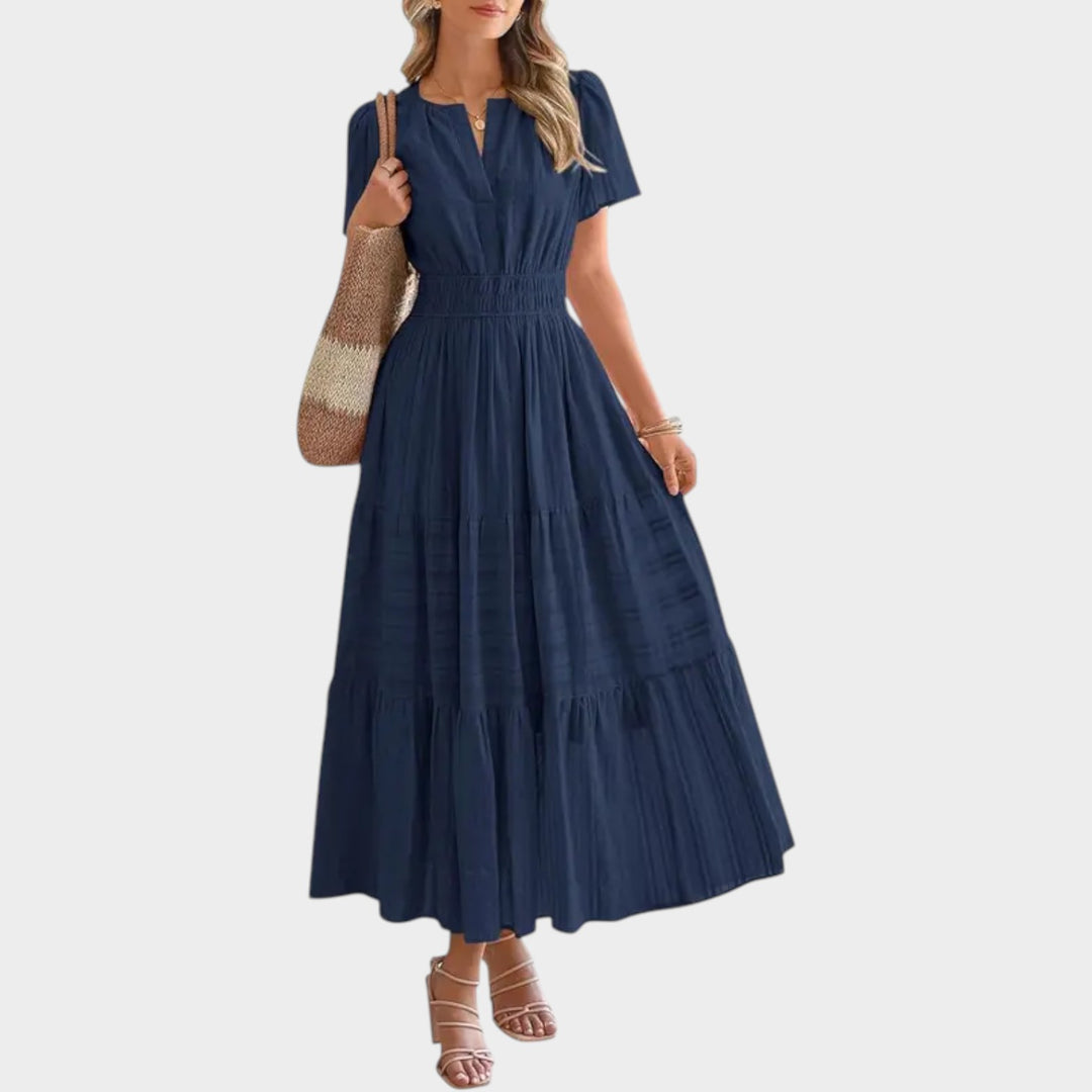 Smocked Waist Tiered Maxi Dress