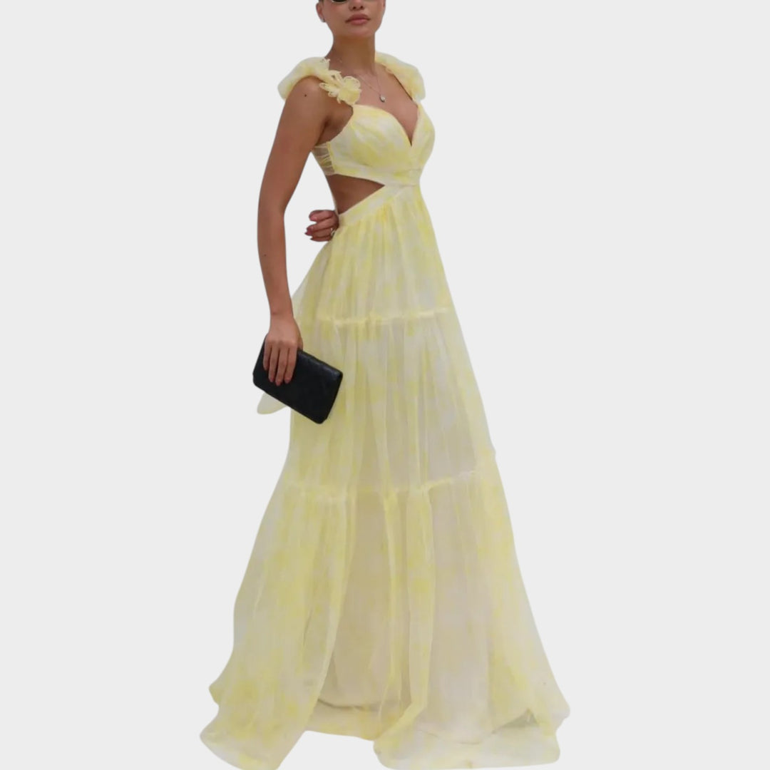 Romantic Cut-Out Maxi Dress