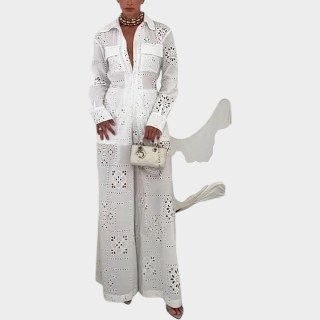 Broderie Wide-Leg Jumpsuit