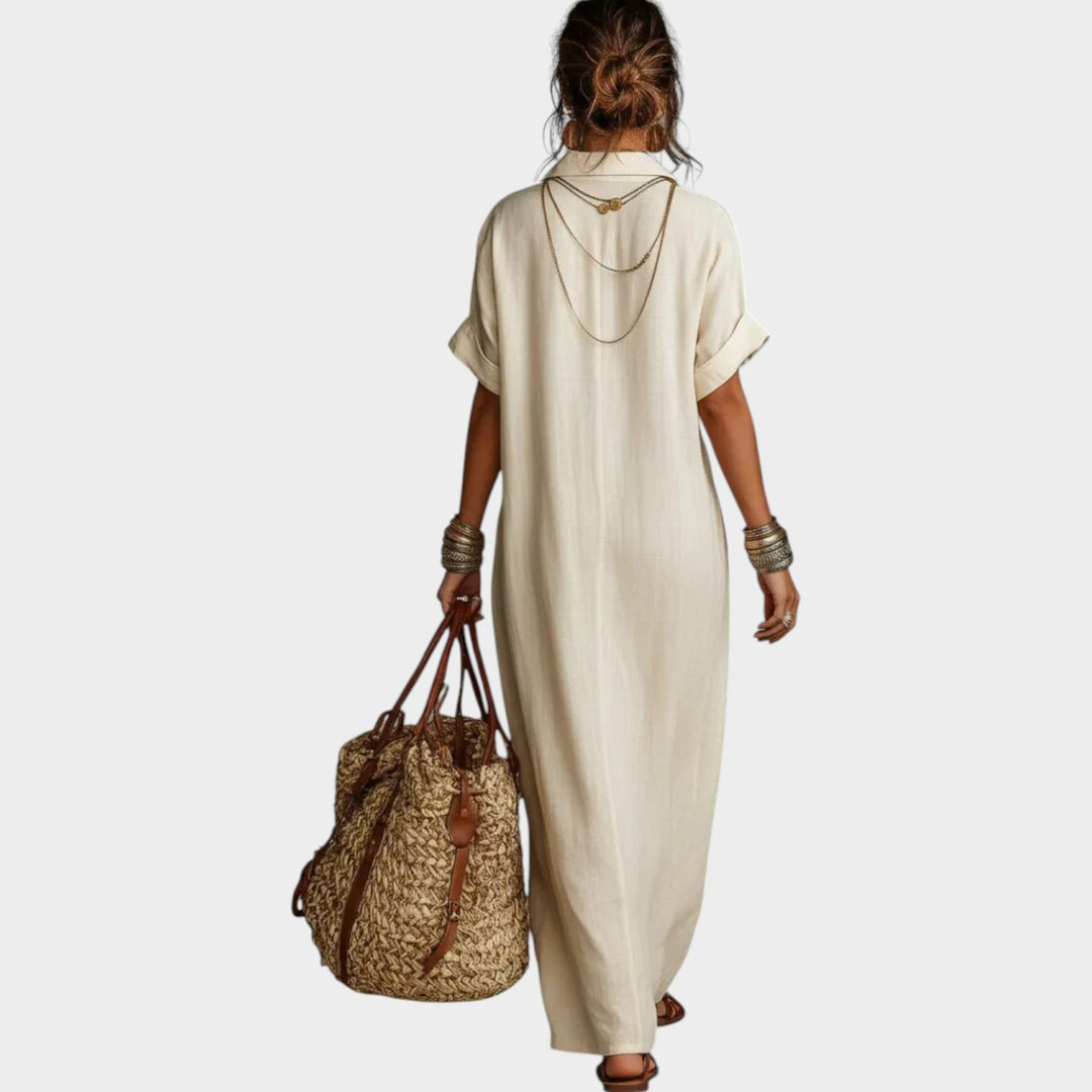 Effortless Embroidered Resort Maxi Dress
