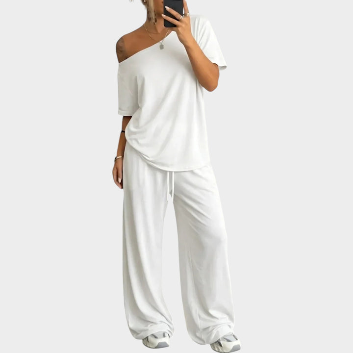Relaxed Off-Shoulder Lounge Set