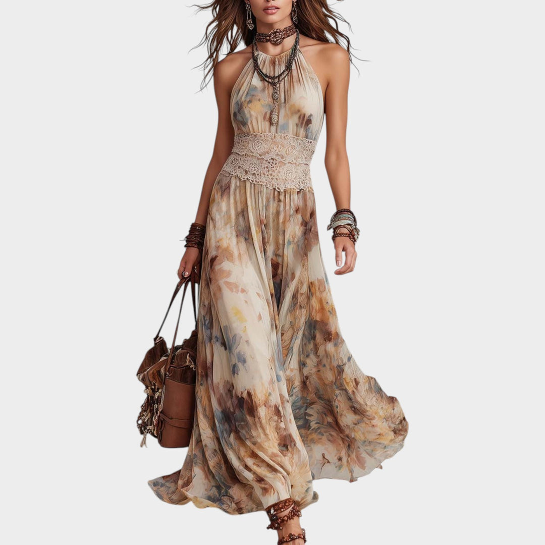Boho Halter Flow Maxi Dress