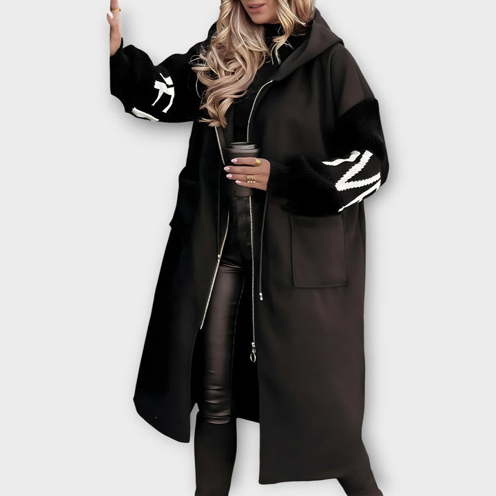 Statement Sleeve Longline Hooded Coat