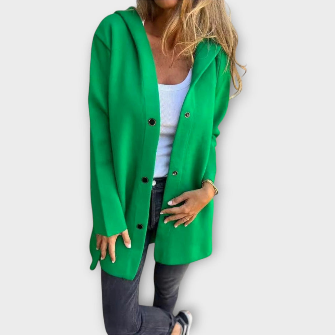 Casual Hooded Button-Up Jacket