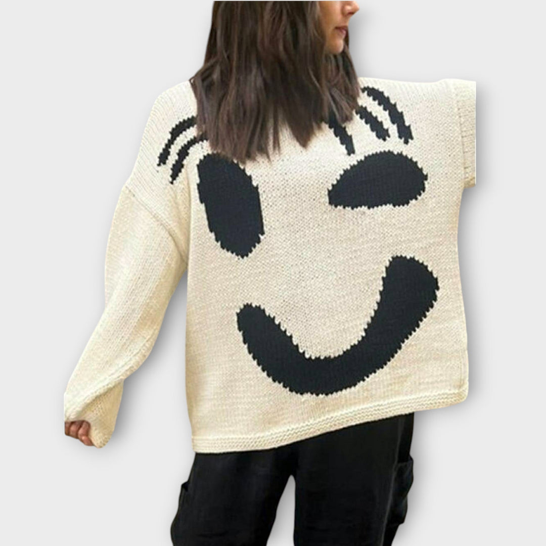 Artisan Knit Sweater with Abstract Design