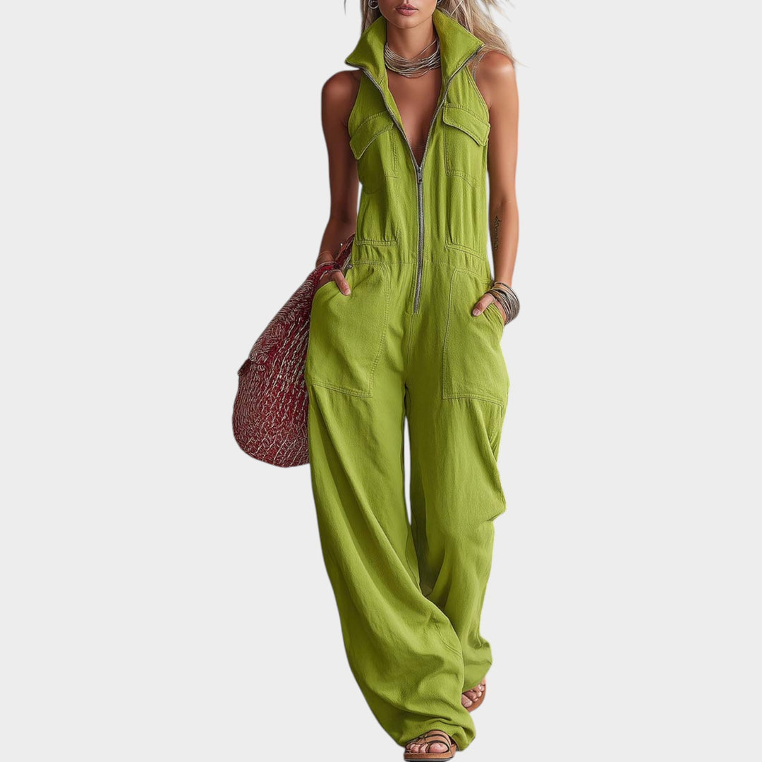 Chic Utility Zip Jumpsuit
