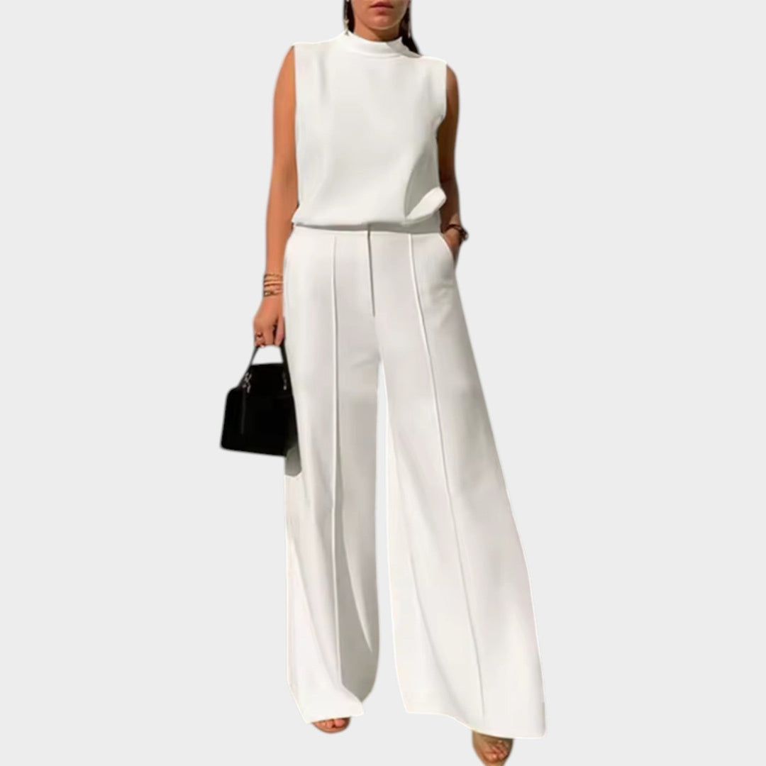 Chic Sleeveless Two-Piece Set