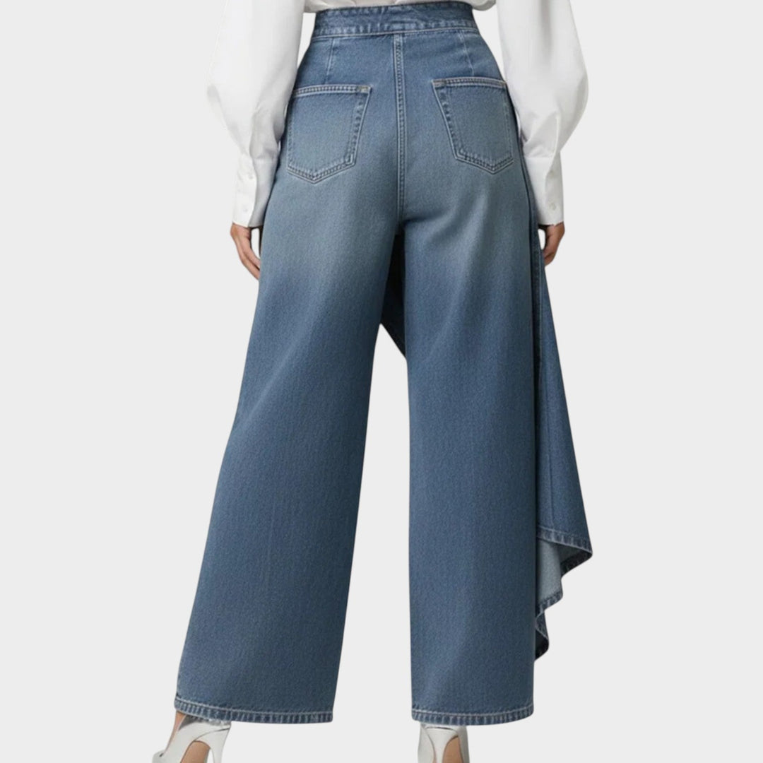 Effortless Chic Denim Wrap Pants