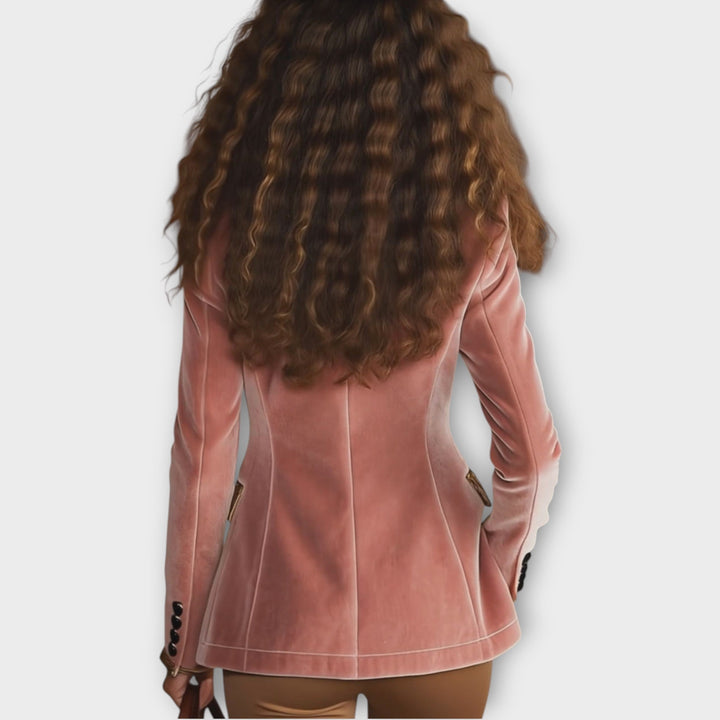 Statement Trim Velvet Tailored Blazer