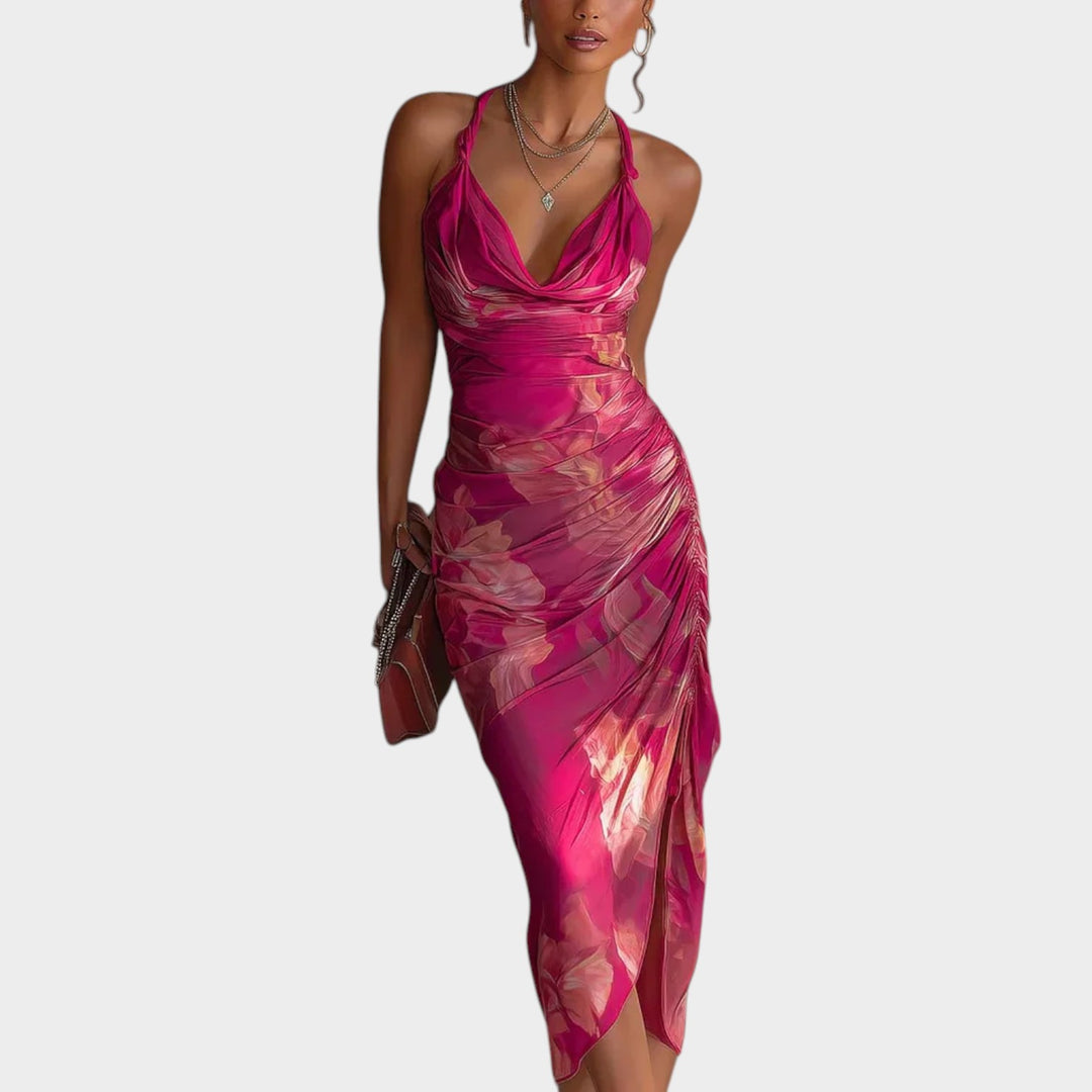 Sculpted Satin Bodycon Dress