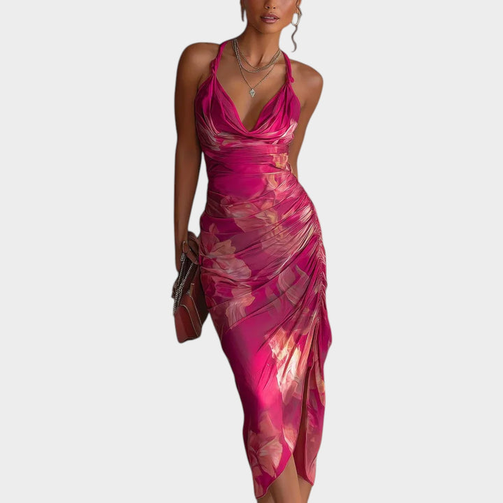 Sculpted Satin Bodycon Dress