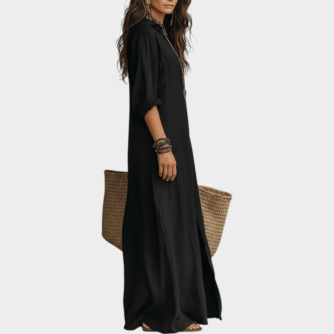 Relaxed Button-Down Maxi Dress