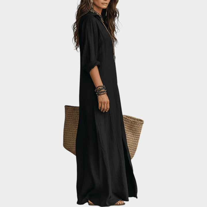 Relaxed Button-Down Maxi Dress