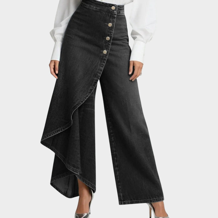 Effortless Chic Denim Wrap Pants