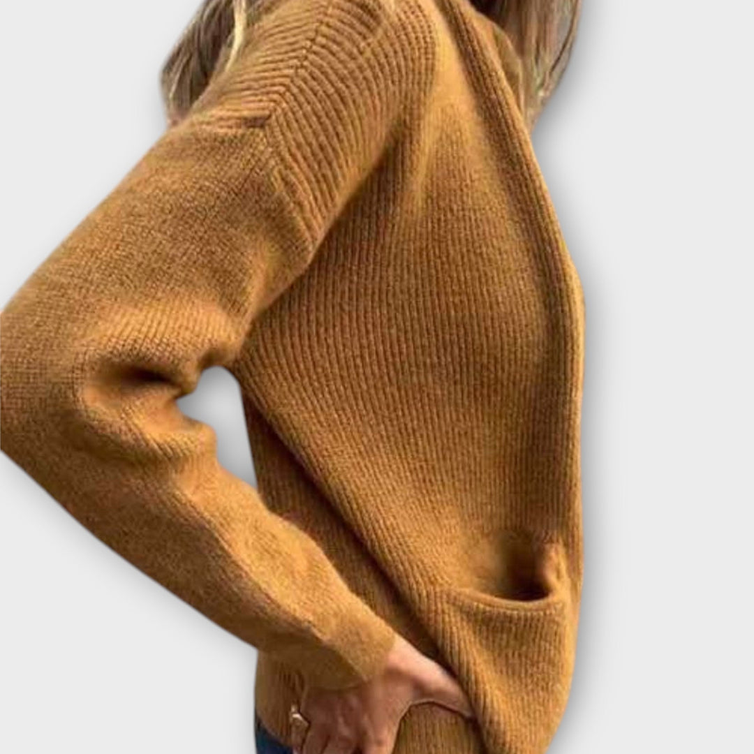 Relaxed Fit Open-Front Knit Cardigan