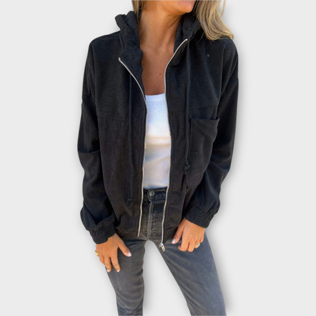 Relaxed Fit Zip-Up Hoodie