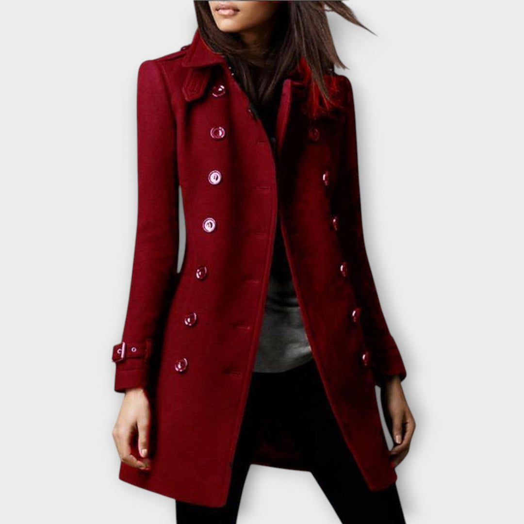 Chic Double-Breasted Tailored Overcoat