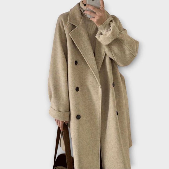 Chic Longline Double-Breasted Overcoat