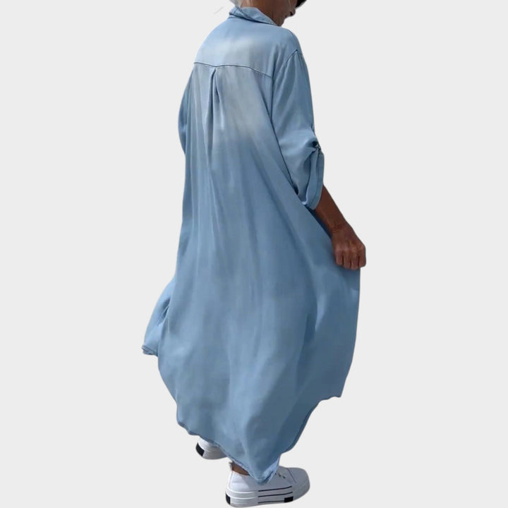 Oversized Button-Down Shirt Dress