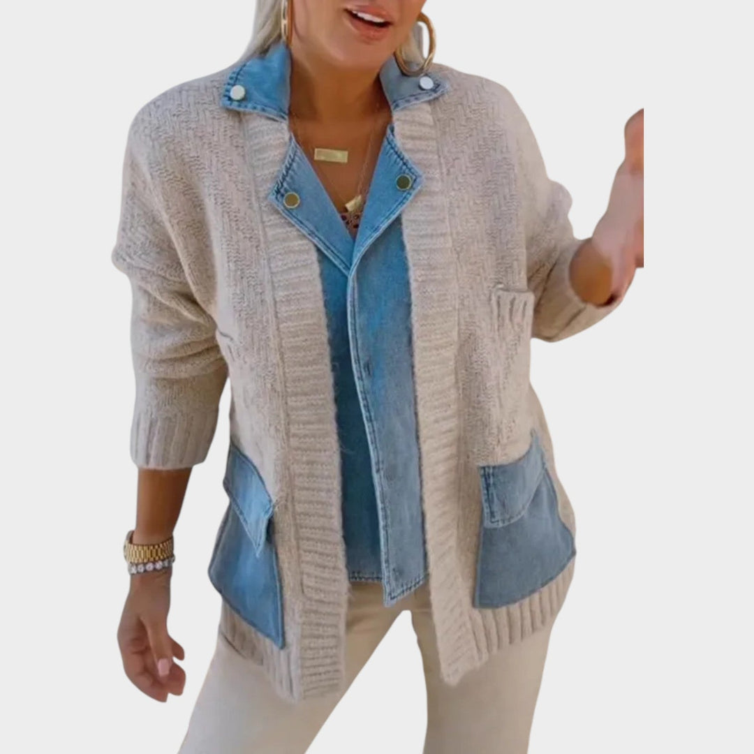 Textured Layered Knit Jacket