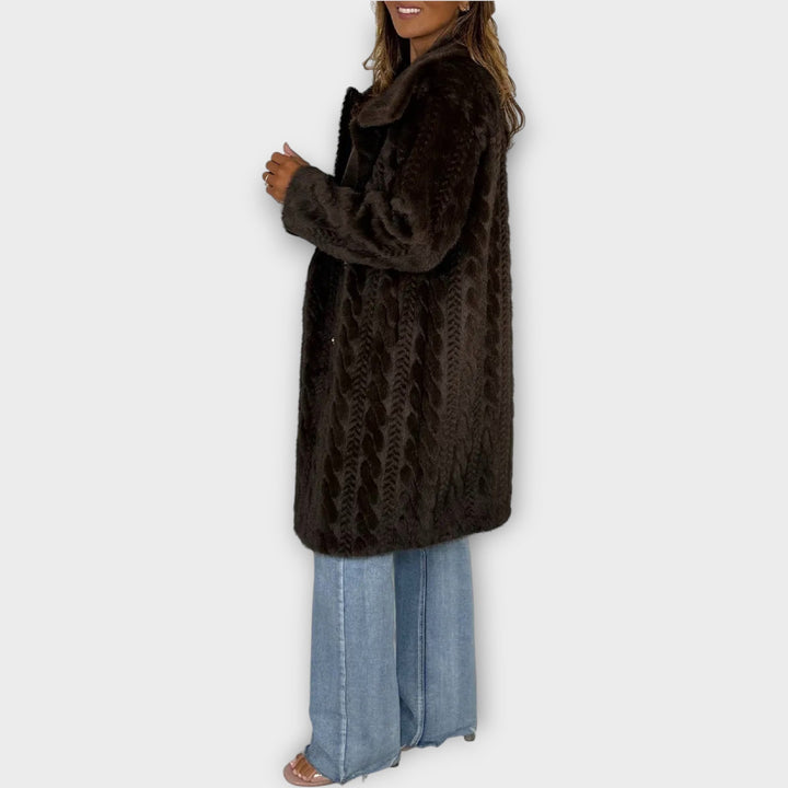 Timeless Button-Up Faux Fur Coat