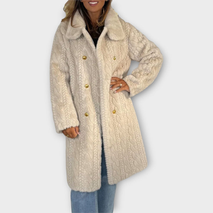 Timeless Button-Up Faux Fur Coat