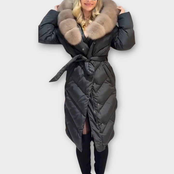 Opulent Fur-Trimmed Puffer Jacket