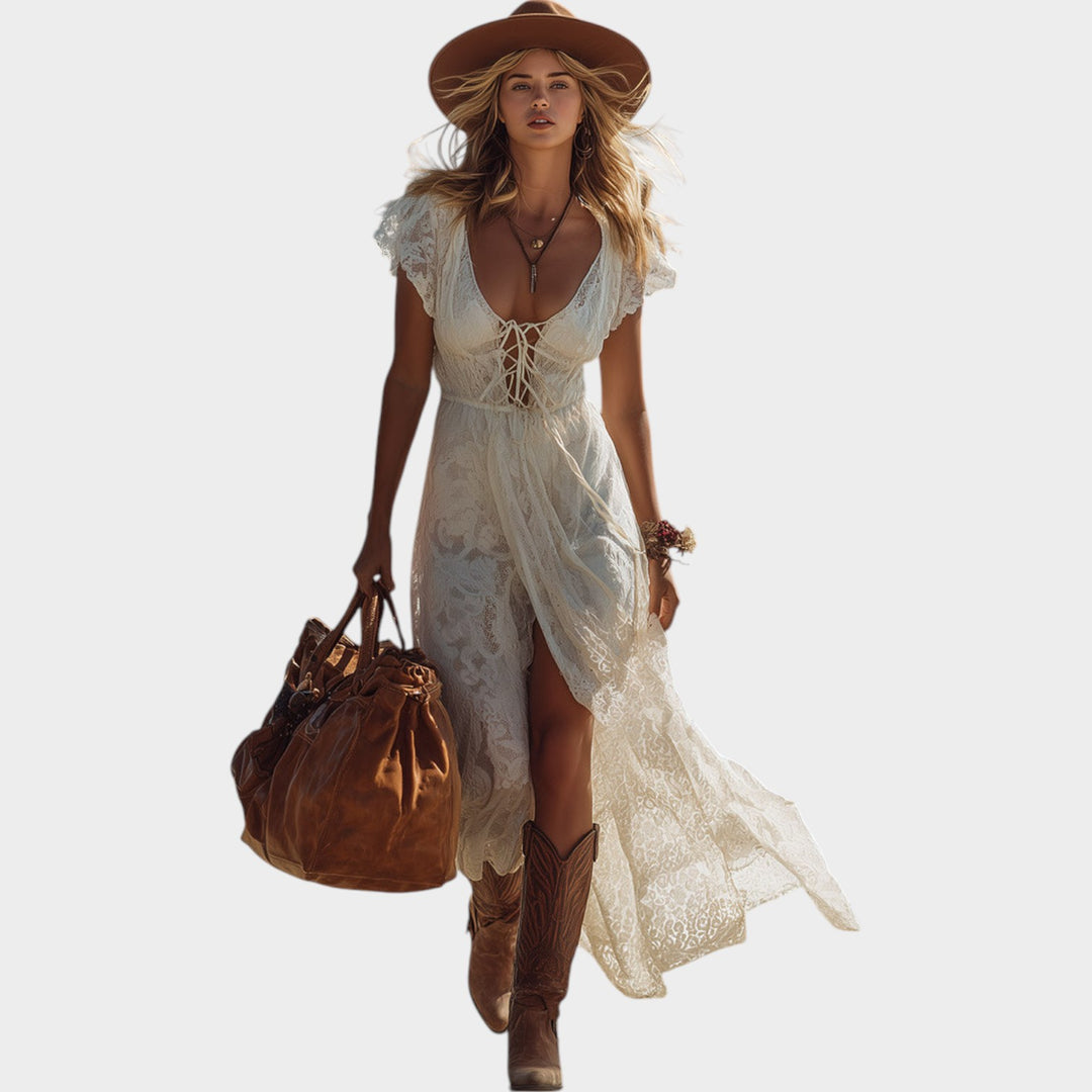 Boho Lace Maxi Dress