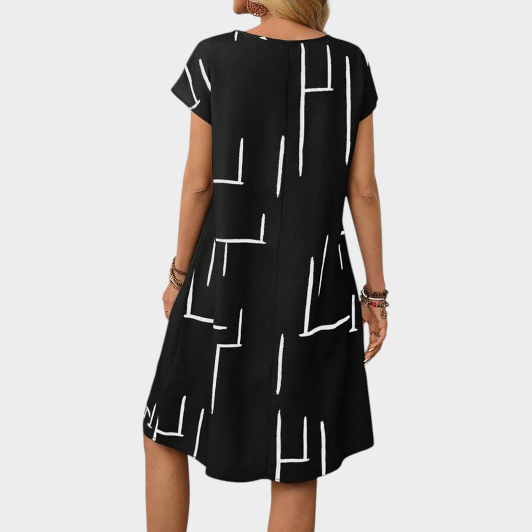 Modern Printed Relaxed Dress