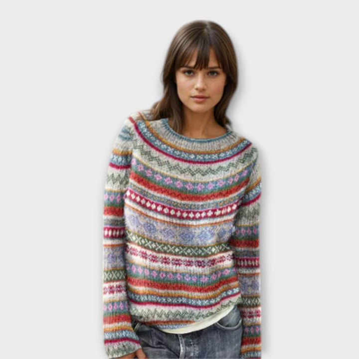 Manonin - Relaxed & Comfortable Striped Sweater
