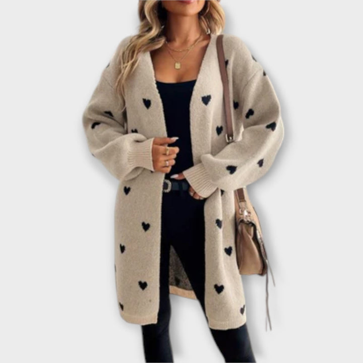 Julia - Heart-Embellished Cardigan