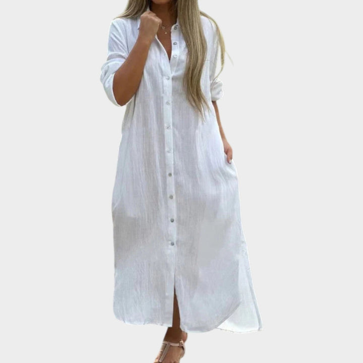 Effortless Button-Down Maxi Dress