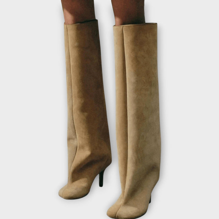 Suede Knee-High Boots by Mela