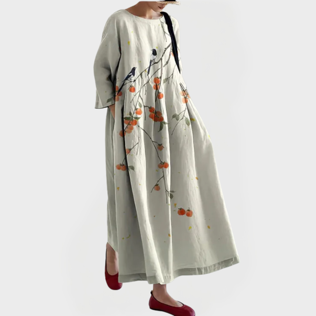 Embroidered Relaxed Maxi Dress