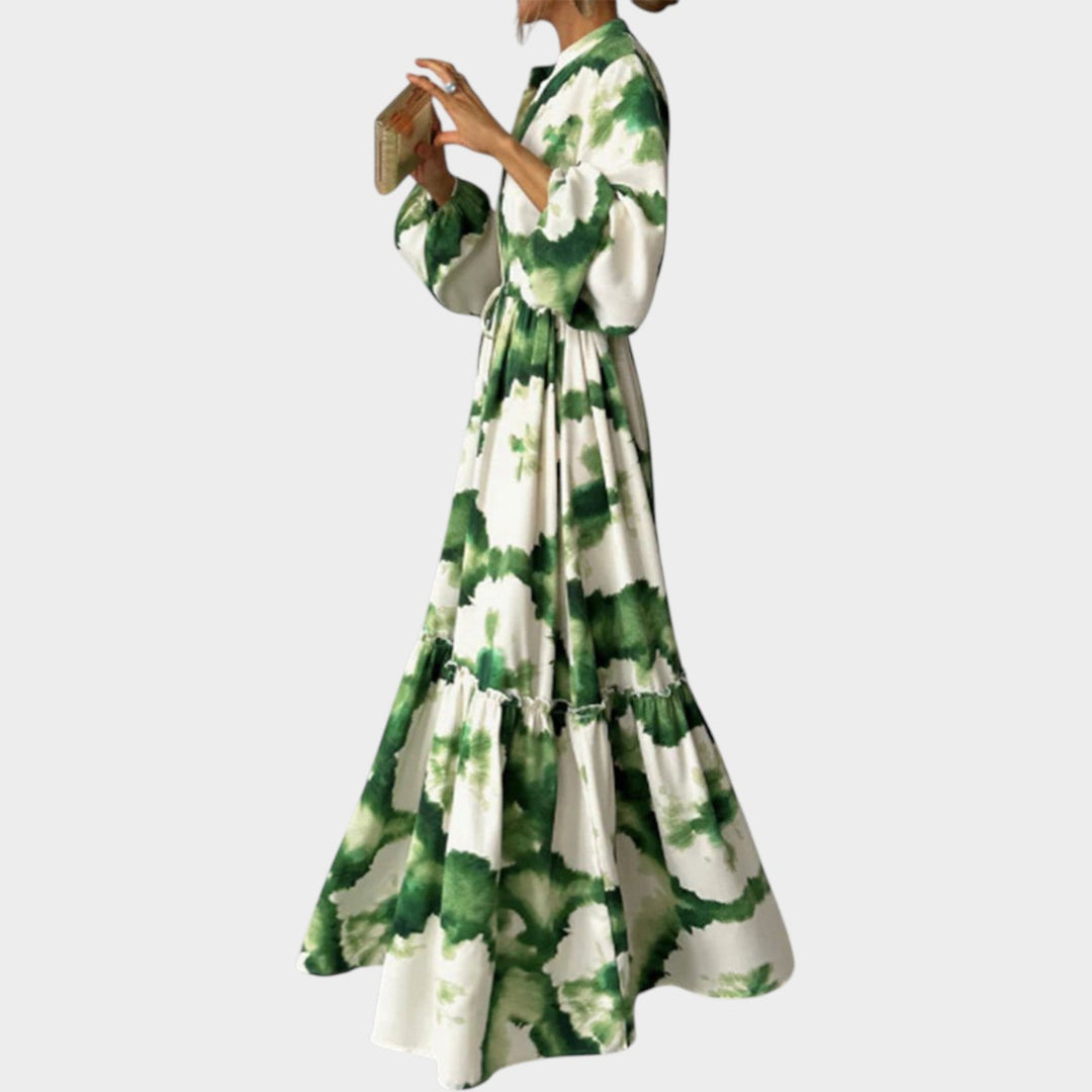 Bohemian Tie-Dye Maxi Dress