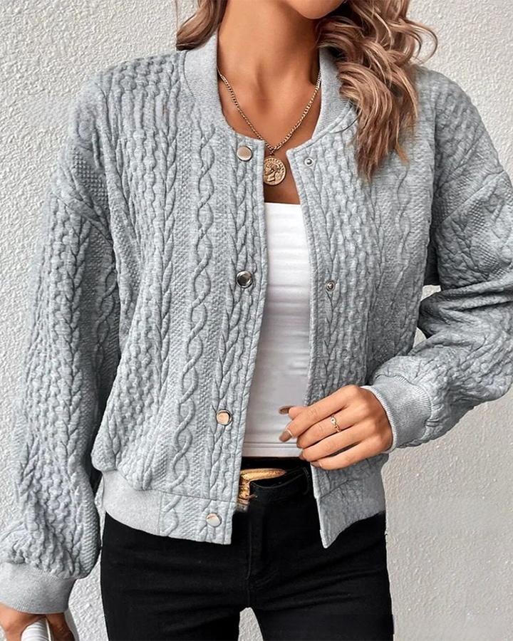 Elana™ - Relaxed Fit Button-Up Sweater