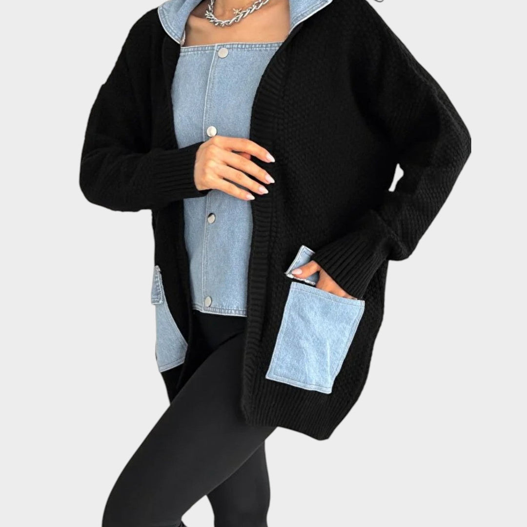 Effortless Layered Knit Jacket