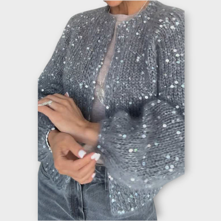 Chic Sparkle Knit Cardigan – Soft, Effortlessly Elegant Style