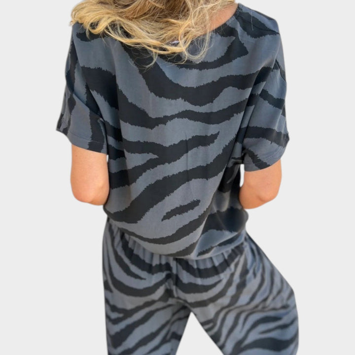 Animal Print Two-Piece Set