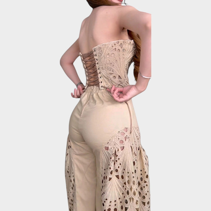 Strapless Lace Two-Piece Set
